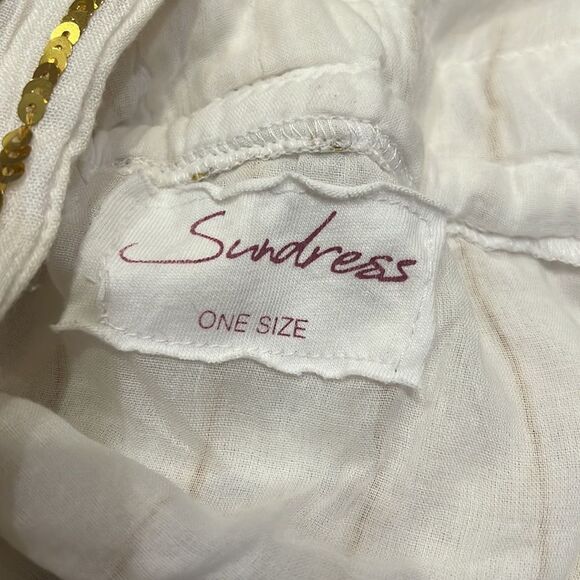 Revolve Sundress Carolina Dress in Off White & Gold one size - Picture 8 of 8